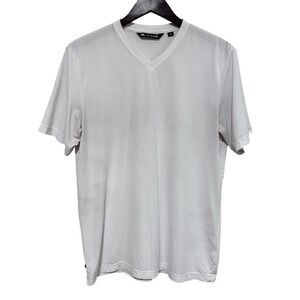 Travis Mathew Men's V Neck T Shirt White *Stained‎ Size Large 21.5 x 30
